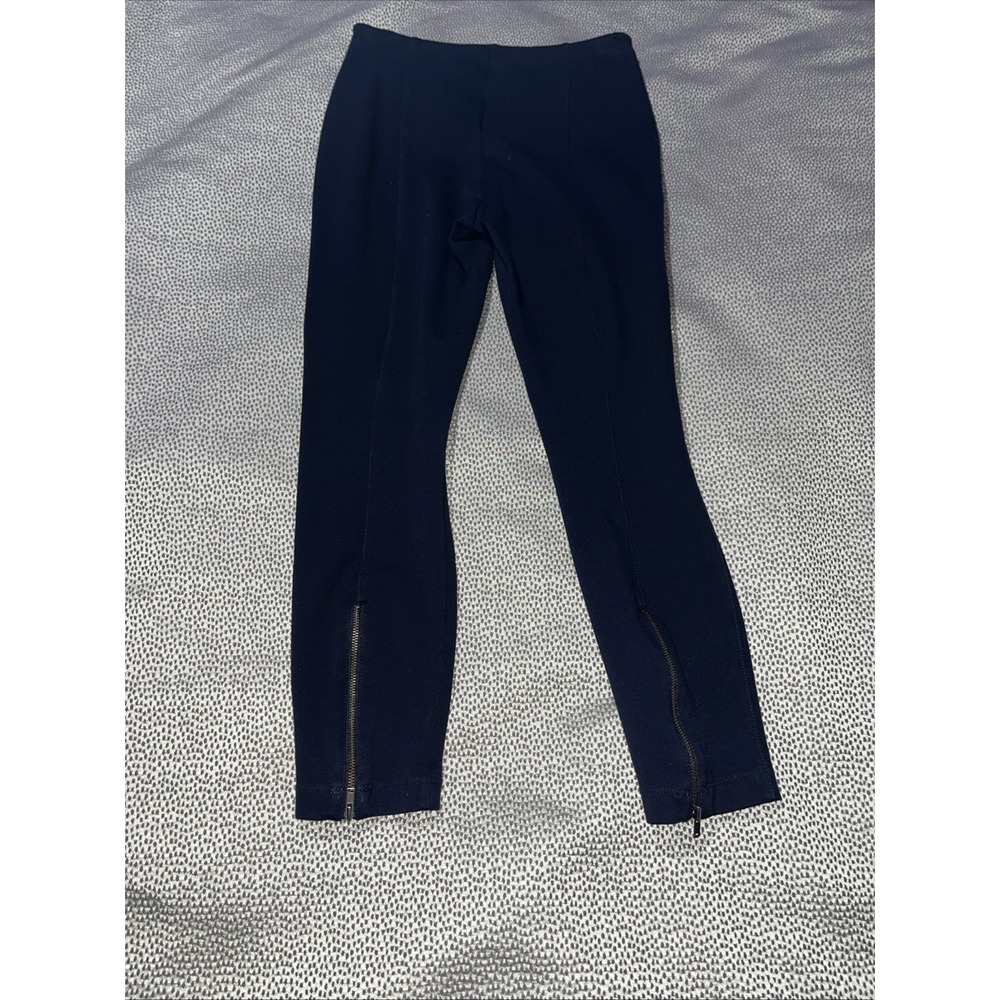 Lysse Mid Rise Legging Navy Stretch Back Ankle Zippers Womens Small - Picture 6 of 6